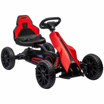 Laste auto Homcom 100x58x58,5cm, musta/punast värvi