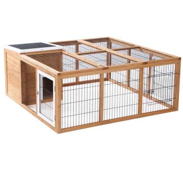 Väikeste loomade puur PawHut 123x120x52cm, helepruun