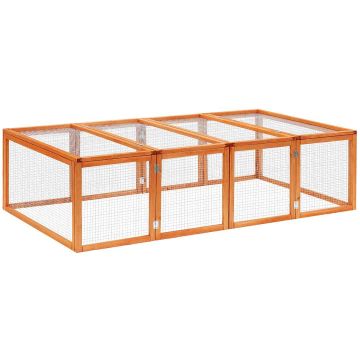 Väikeloomade aedik PawHut 181x100x48cm, pruun