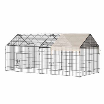 PawHut väikeloomade aedik 220x103x103cm, must