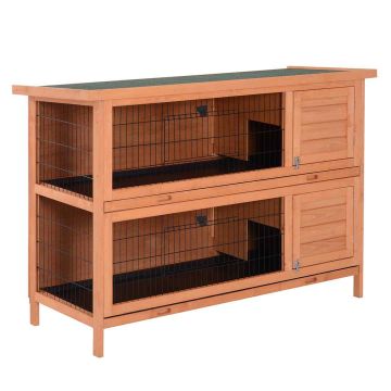 Väikeloomade puur PawHut 136,4x50x93cm., pruun/roheline
