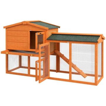 Väikeste loomade puur PawHut 150x45x85cm, pruuni värvi