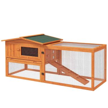 Väikeste loomade puur PawHut 156x58x68cm, pruun-roheline värv