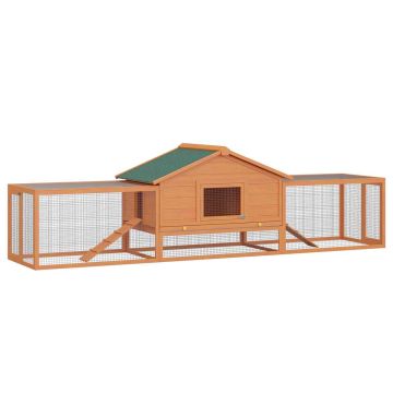 Väikeloomade puur PawHut 309x79x86cm., pruun/roheline