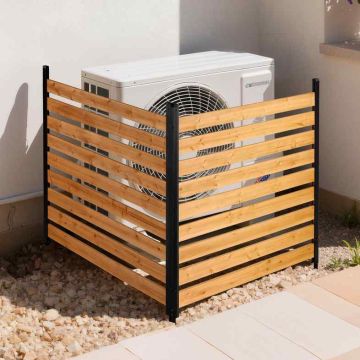 Puidust privaatsusaed VEVOR DUSGD2521, 2 paneeli, 121,9 × 124,4 × 121,9 cm