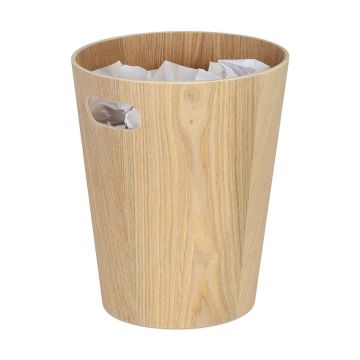 Puidust prügikast Relaxdays 10042712.0, Ø 23 × 28 cm