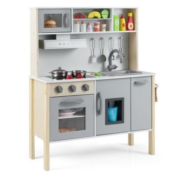 Wooden children's kitchen, 28 × 35.5 × 12 in