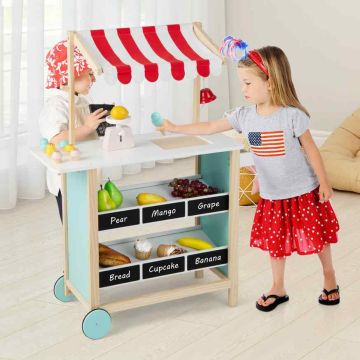 Wooden ice cream cart, 79.5 × 29.5 × 100 cm