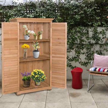 Wooden garden shed, 3 rooms, spruce wood, waterproof
