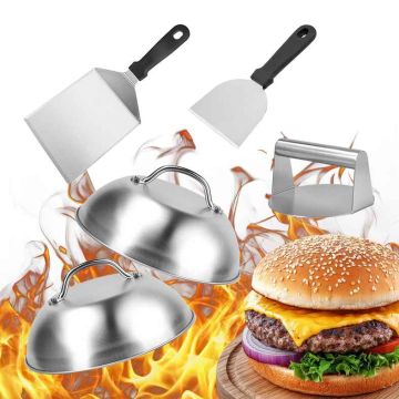 Burgerivalmistamise tööriistakomplekt Relaxdays, 5-osaline