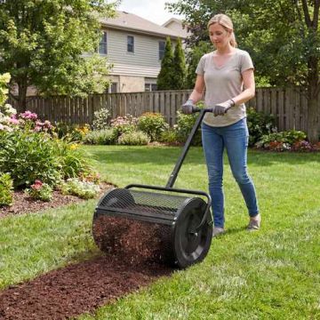 Manure spreader GT4658BK, 0.077 m³, Black, 67.5 × 113 × 40 cm
