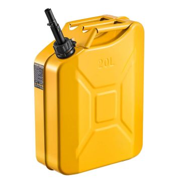 Metallist kütusekanister VEVOR Yoilp3001, 20 l, Kollane, 360 × 180 × 510 mm