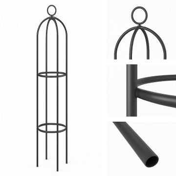Metallist pergola, Ø 37 × 150 cm
