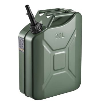 Metallist kütusekanister VEVOR Yoilp3001, 20 l, Roheline, 360 × 180 × 510 mm