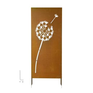 Metallist privaatsusekraan VEVOR HA-SS-17, 1 plaat küljeosaga, pruun, 61 × 160 cm