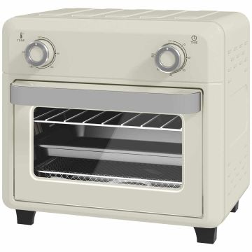 Miniahi Homcom 32x27.2x29.8cm., kreemikas/hõbedane värv