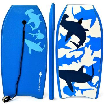 Mini surfboard, Blue, 41 × 20.5 × 2.36 inches