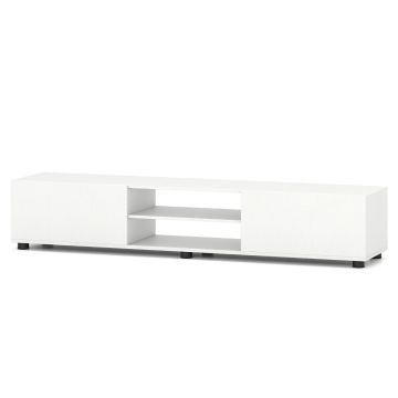 Minimalist TV stand up to 70", 160x35x30 cm, white