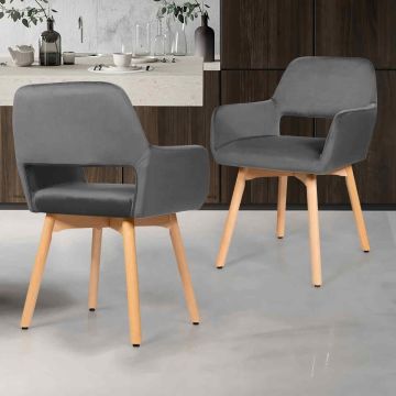 Upholstered chairs, 2 pcs, 54.4 × 75 × 58 cm