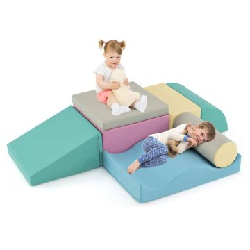Soft building blocks set, 7 pieces, Multicolored