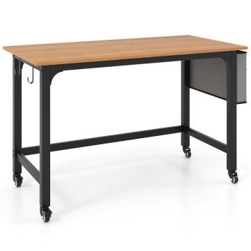Mobile computer desk, 4 lockable casters, 120 × 60 × 75 cm