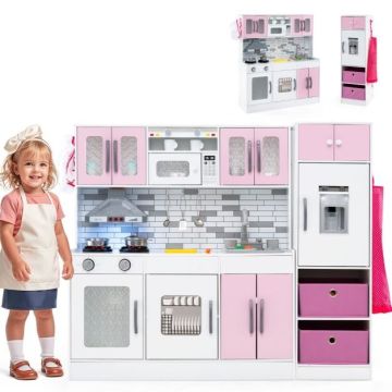 Modular play kitchen, with refrigerator, 118 × 29 × 100 cm