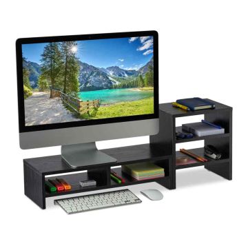 Monitorialus Relaxdays 10039880.0, 1 põhiosa ja 2 väikest sektsiooni, 75,5 × 28 × 20 cm