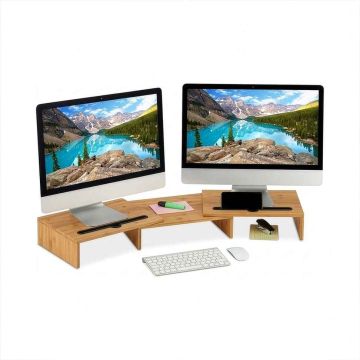 Подставка для монитора Relaxdays, 2 держателя, 74 × 10 × 27 см