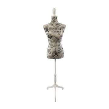 Naiste õmblusmannekeen Relaxdays 10051716.0, suurus 36/38, 41 × 130–167 × 34 cm