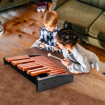 Percussion xylophone, 25 notes, 16.5 × 22.5 × 2.5 inches