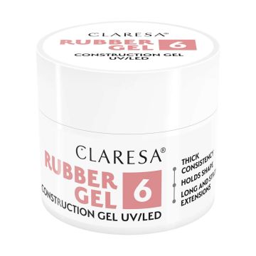Küüneküünte geel Claresa Rubber Gel, 45 g, toon 6