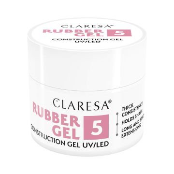 Küüneküünte geel Claresa Rubber Gel, 90 g, toon 5