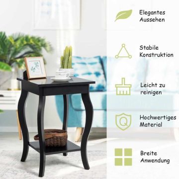 Bedside tables, 2 pcs., 2 shelves, 40 × 60 × 40 cm