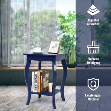 Bedside tables, 2 pcs., 2 shelves, 40 × 60 × 40 cm