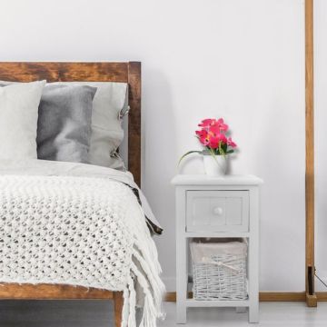 Bedside table, 2-tier, 28 × 31 × 45 cm