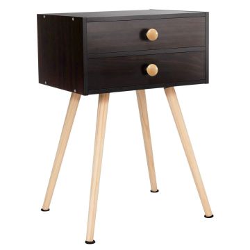Bedside table, 2 drawers, 40 × 60 × 30 cm