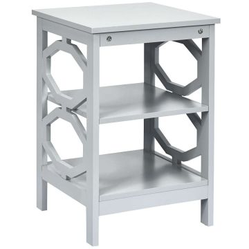 Bedside table, 3 tiers, 40.64 × 60.96 × 40.64 cm