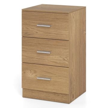 Bedside table, 3 drawers, 38 × 35 × 66 cm