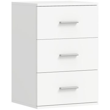 Öökapp 83D-160V90WT, 3 sahtlit, Valge, 40 × 60 × 35 cm