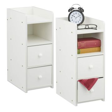 Öökapp Relaxdays 10051176_303, 2 tk, Valge, 22,5 × 55 × 34 cm