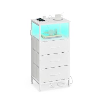 Öökapp SONGMICS BELLAH LGS303WH03, 2 sahtlit, 30 × 39,6 × 75,9 cm