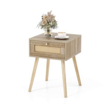 Bedside table, with drawer, 40.64 × 40.64 × 54.61 cm