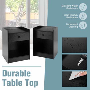Set of 2 bedside tables, 43 × 60 × 40 cm