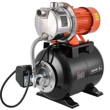 Насос для мелкого колодца VEVOR ZXGPT1300INOX, с напорным баком 19 л