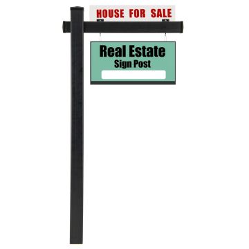 Kinnisvarasildi post, Must, 72 × 36 tolli