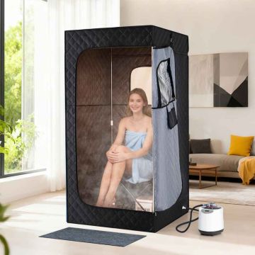 Kaasaskantav aurusaun, 1200 W, 3 l, Must, 88 × 179 × 88 cm