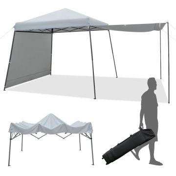 Portable gazebo, 2 side walls, 118 × 118 × 100.39 inches