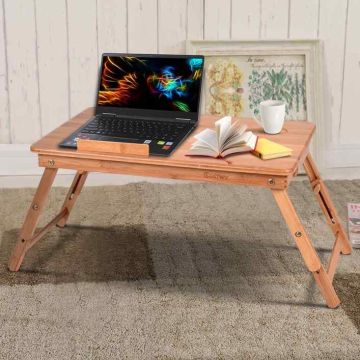 Laptop Table, Adjustable Height, 22 × 14 × 9–12 inches