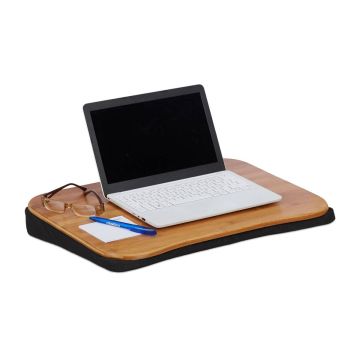 Sülearvutilaud Relaxdays, kuni 22 tolli, Pruun/must, 51 × 7,5 × 37 cm