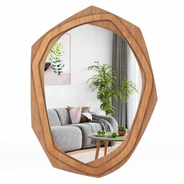 Ebakorrapärase kujuga seinapeegel, 35 × 26 tolli